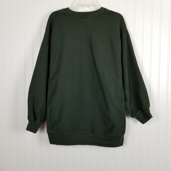 Cooperstown Baseball Crew Neck Sweatshirt Green Cross Weave XL Graphic Heavy - Picture 7 of 12